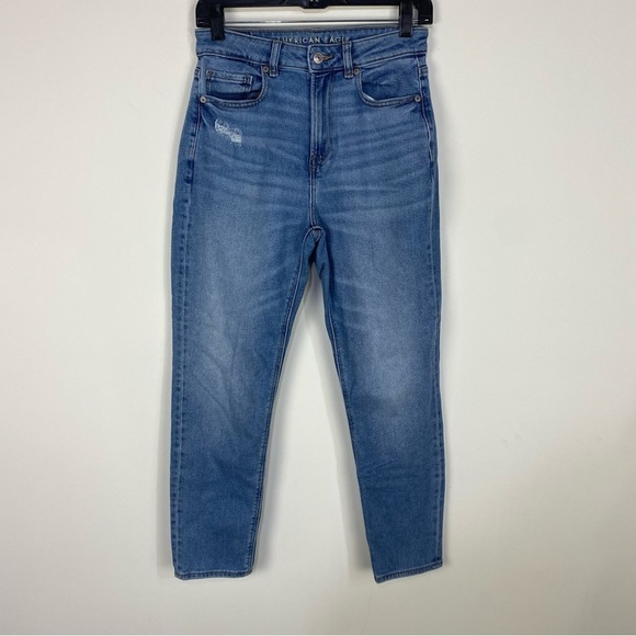 American Eagle Stretch Mom Jean High Rise Denim Jeans - Picture 1 of 6
